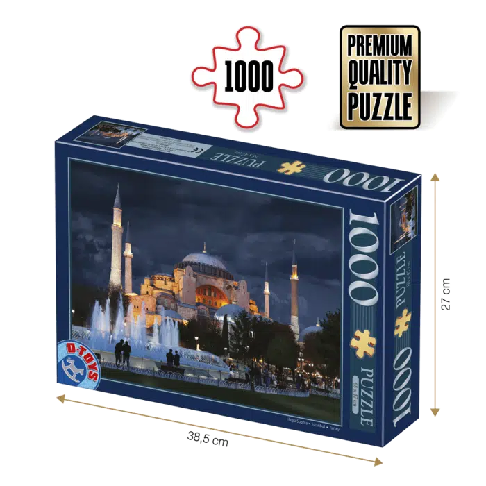 Puzzle adulți 1000 piese Peisaje de Noapte - Hagia Sophia, Turcia-0