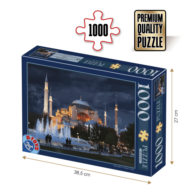 Puzzle adulți 1000 piese Peisaje de Noapte - Hagia Sophia, Turcia-0