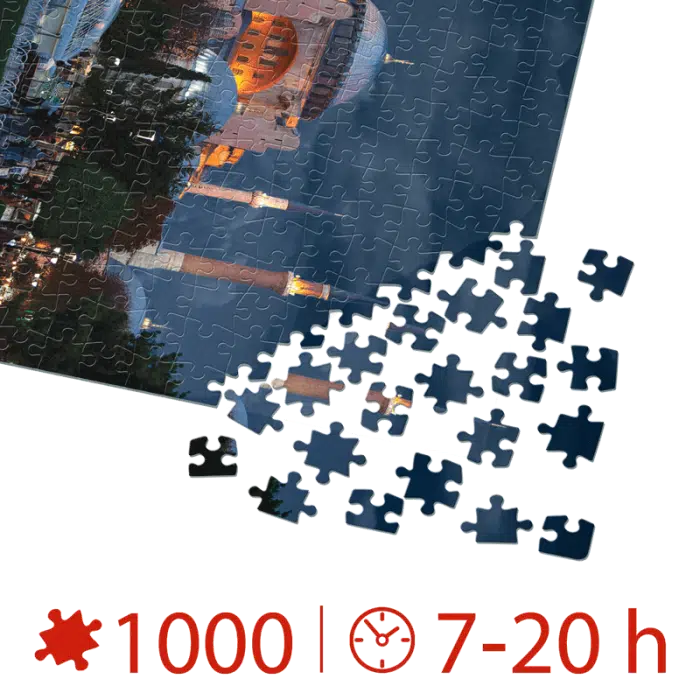 Puzzle adulți 1000 piese Peisaje de Noapte - Hagia Sophia, Turcia-35279