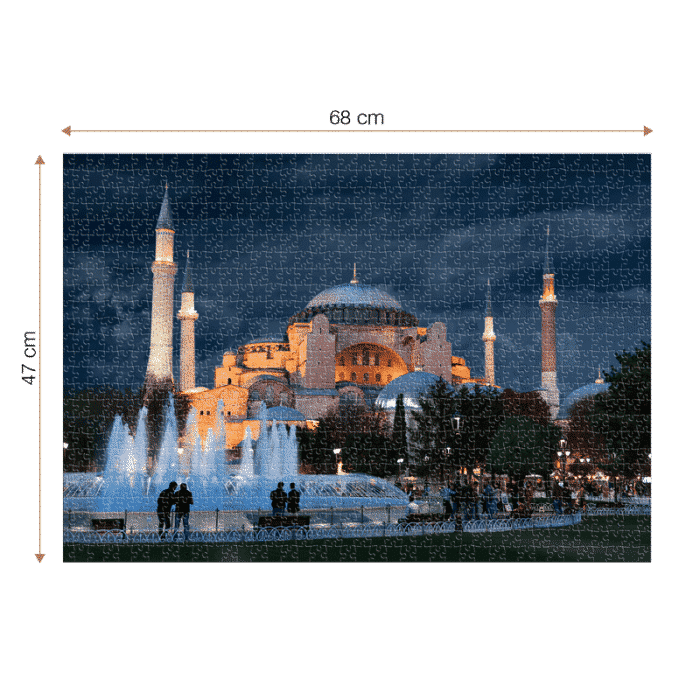 Puzzle adulți 1000 piese Peisaje de Noapte - Hagia Sophia, Turcia-35282