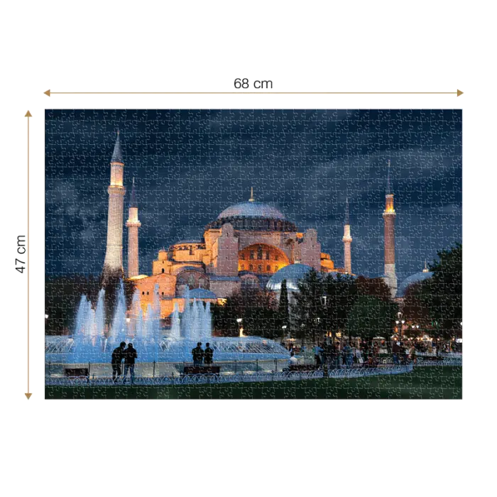 Puzzle adulți 1000 piese Peisaje de Noapte - Hagia Sophia, Turcia-35282