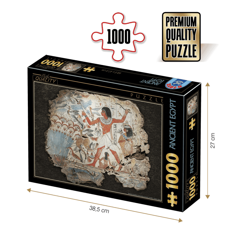 Puzzle adulți 1000 piese - Egiptul Antic - Nebamun hunting in the marshes-0