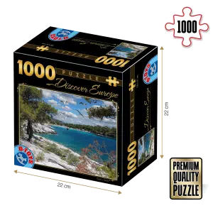 Puzzle adulți 1000 piese Discover Europe - Insula Corfu-0