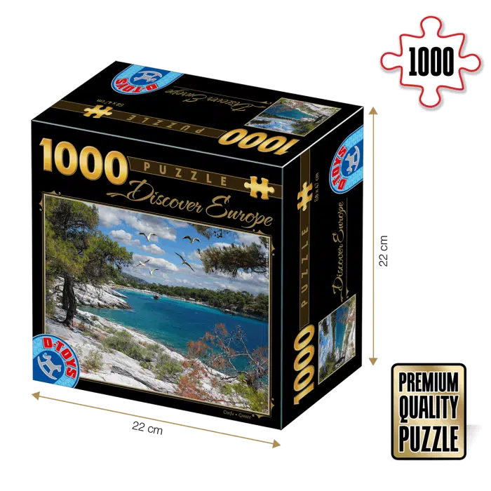 Puzzle adulți 1000 piese Discover Europe - Insula Corfu-0