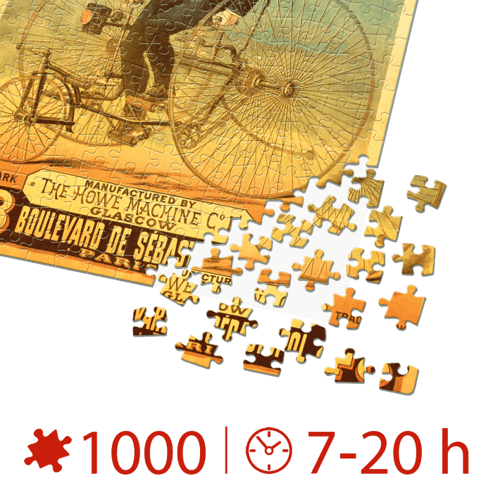 Puzzle adulți 1000 piese Vintage Posters - Howe Bicycles Tricycles-34919