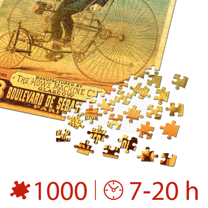 Puzzle adulți 1000 piese Vintage Posters - Howe Bicycles Tricycles-34919