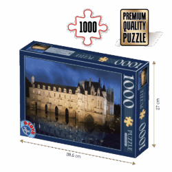 Puzzle adulți 1000 piese Castele Franceze - Castel Chenonceau-0