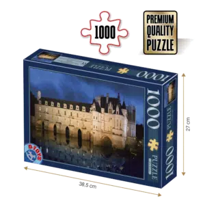 Puzzle adulți 1000 piese Castele Franceze - Castel Chenonceau-0