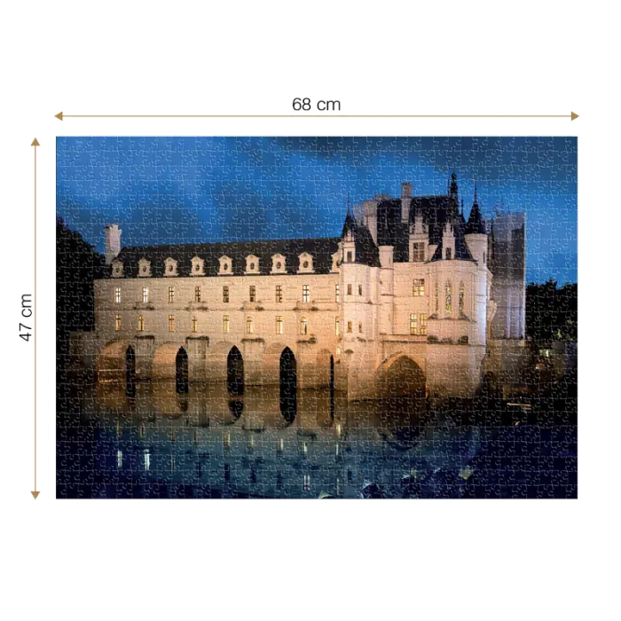 Puzzle adulți 1000 piese Castele Franceze - Castel Chenonceau-35318