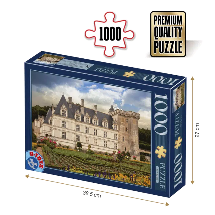Puzzle adulți 1000 piese Castele Franceze - Castel Villandry-0