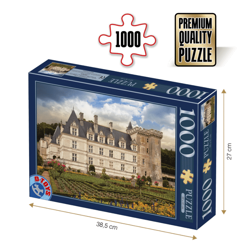 Puzzle adulți 1000 piese Castele Franceze - Castel Villandry-0