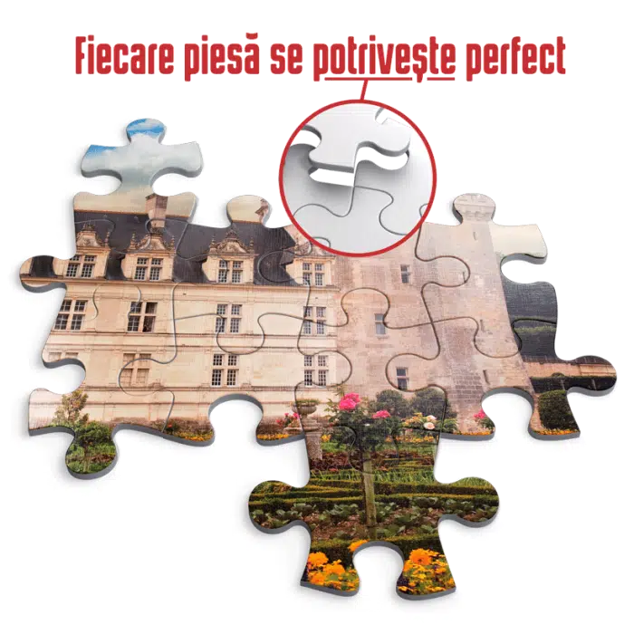 Puzzle adulți 1000 piese Castele Franceze - Castel Villandry-35322