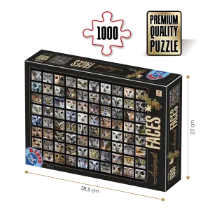 Puzzle adulți 1000 piese - Animal Faces - Owls/Bufnițe-0