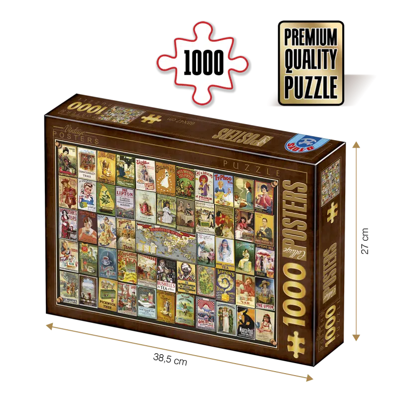 Puzzle adulți 1000 piese Vintage Collage - Teas/Ceaiuri -0