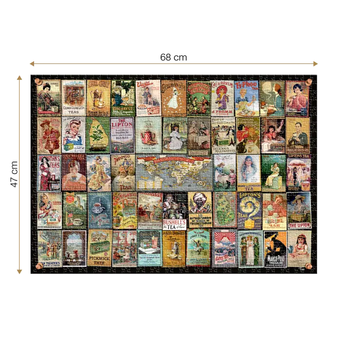 Puzzle adulți 1000 piese Vintage Collage - Teas/Ceaiuri -35078