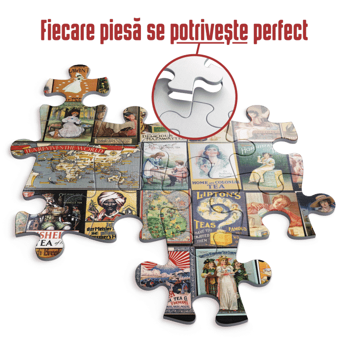 Puzzle adulți 1000 piese Vintage Collage - Teas/Ceaiuri -35076