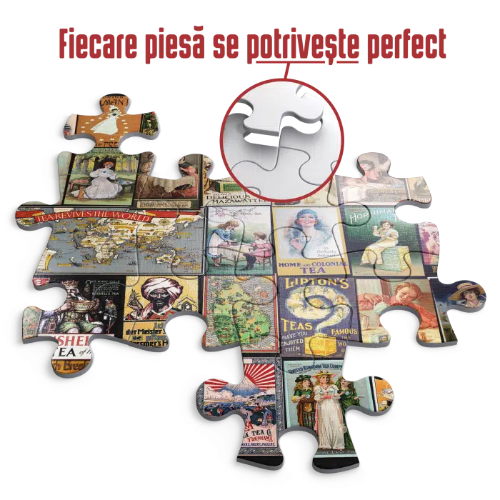 Puzzle adulți 1000 piese Vintage Collage - Teas/Ceaiuri -35076