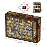 Puzzle adulți 1000 piese Vintage Collage - Travel -0