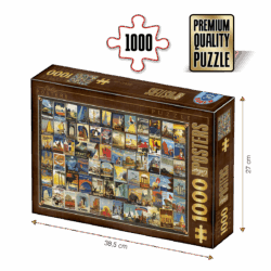 Puzzle adulți 1000 piese Vintage Collage - Travel -0