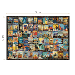 Puzzle adulți 1000 piese Vintage Collage - Travel -35084