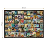 Puzzle adulți 1000 piese Vintage Collage - Travel -35084