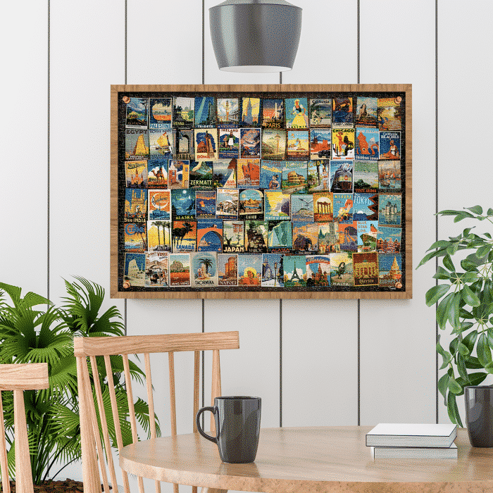 Puzzle adulți 1000 piese Vintage Collage - Travel -35085