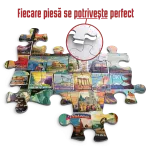 Puzzle adulți 1000 piese Vintage Collage - Travel -35082