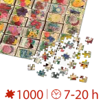 Puzzle adulți 1000 piese Vintage Collage - Flowers / Flori -35087