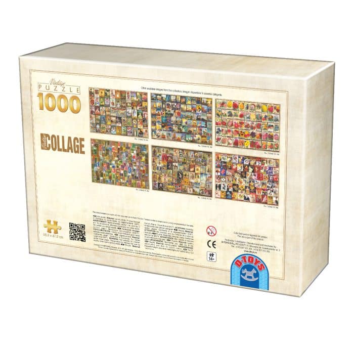 Puzzle adulți 1000 piese Vintage Collage - Travel -25634