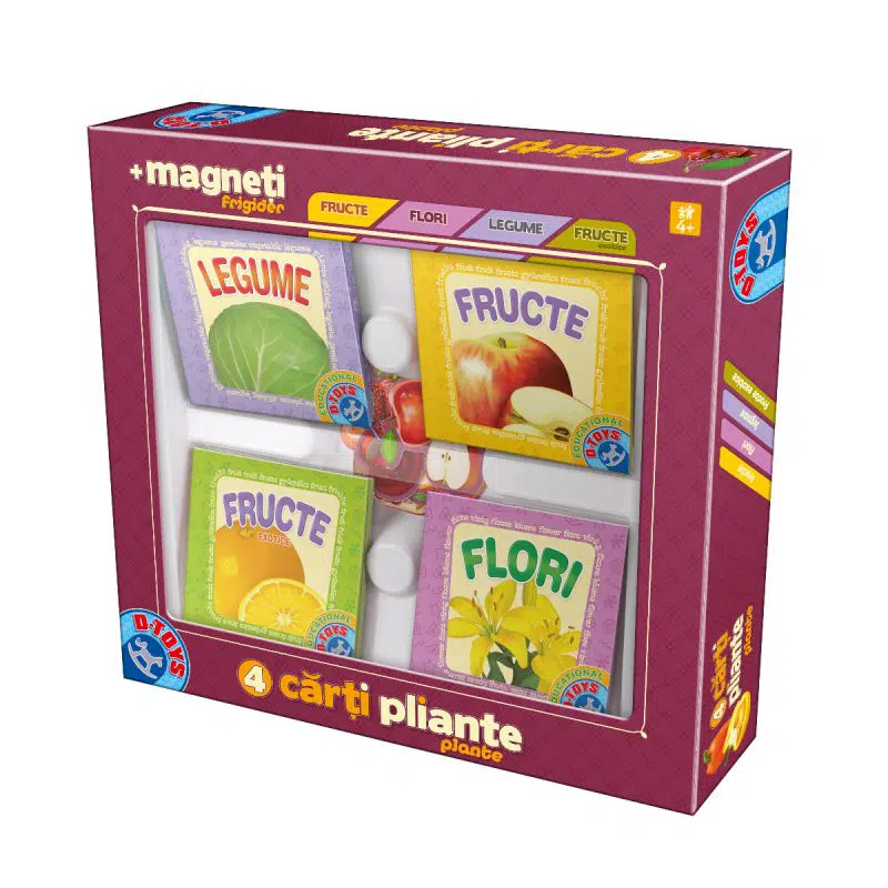 Set 4 Cărți Pliante + Magnet Frigider - Plante-0