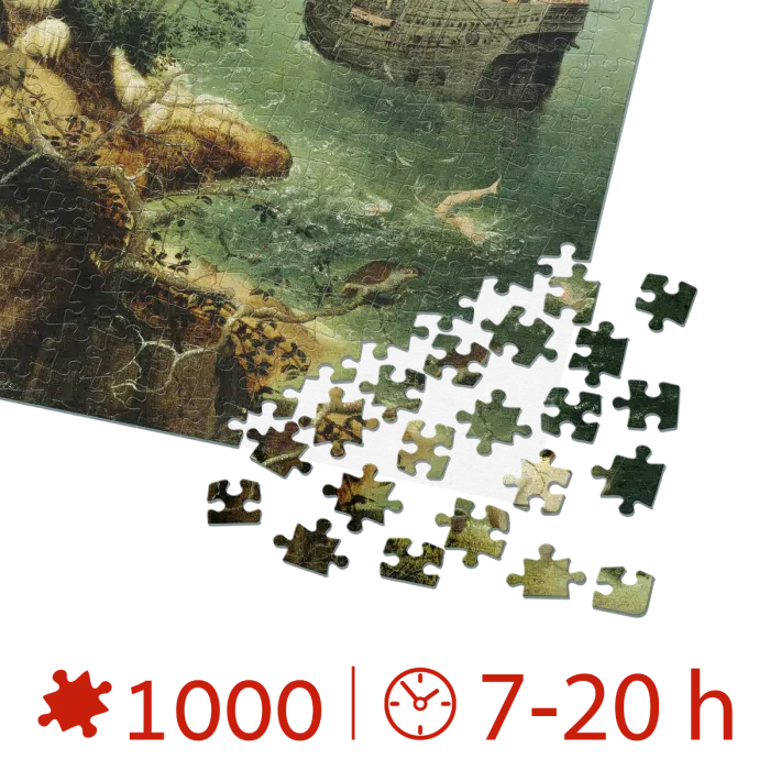 Puzzle adulți Pieter Bruegel cel Batrân - Landscape with the Fall of Icarus/Caderea lui Icarus - 1000 Piese-34135