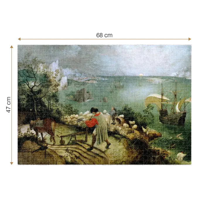 Puzzle adulți Pieter Bruegel cel Batrân - Landscape with the Fall of Icarus/Caderea lui Icarus - 1000 Piese-34133