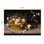 Puzzle adulți 1000 Piese Brueghel cel Bătrân - Flowers in a Basket and a Vase -34482