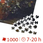 Puzzle adulți Brueghel cel Bătrân - Flowers in a Wooden Vessel - 1000 Piese-34129
