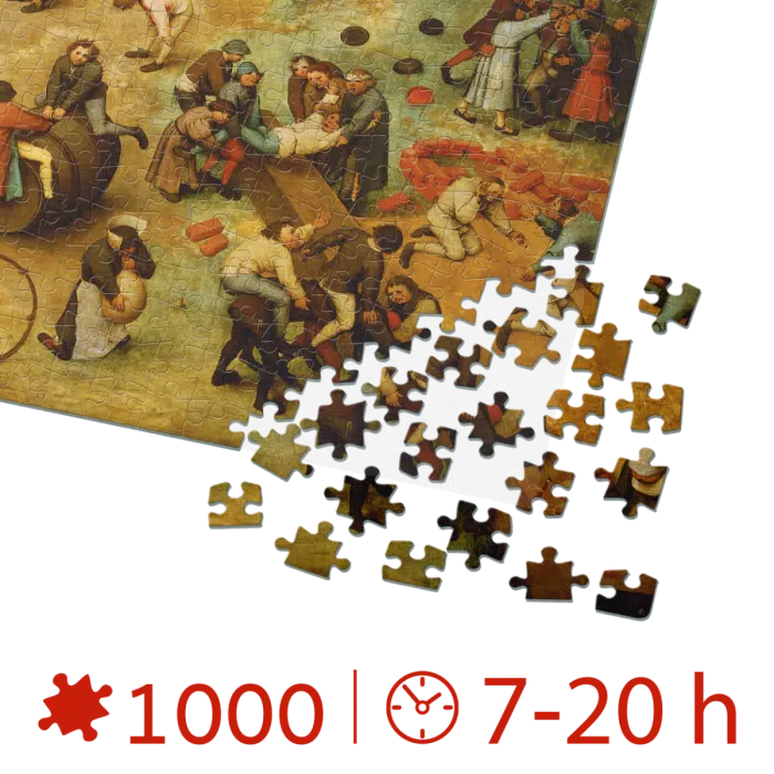 Puzzle adulți Bruegel cel Bătrân - Children's Games/Jocuri de copii - 1000 Piese-34114