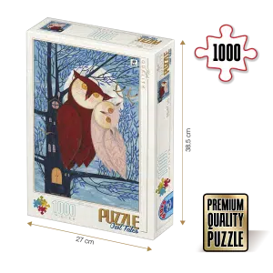 Puzzle adulți 1000 piese Kürti Andrea - Owl Tales / Bufnițe-0