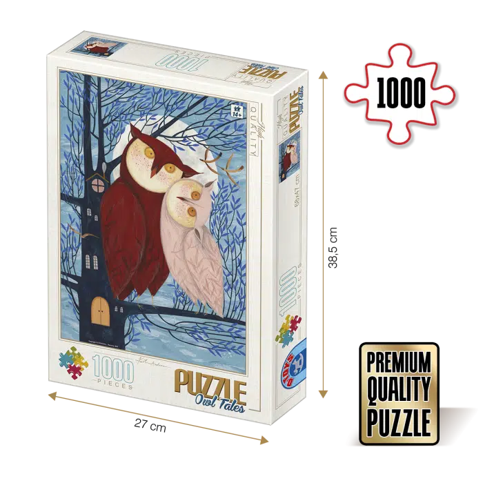 Puzzle adulți 1000 piese Kürti Andrea - Owl Tales / Bufnițe-0