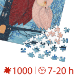 Puzzle adulți 1000 piese Kürti Andrea - Owl Tales / Bufnițe-35039
