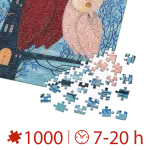 Puzzle adulți 1000 piese Kürti Andrea - Owl Tales / Bufnițe-35039