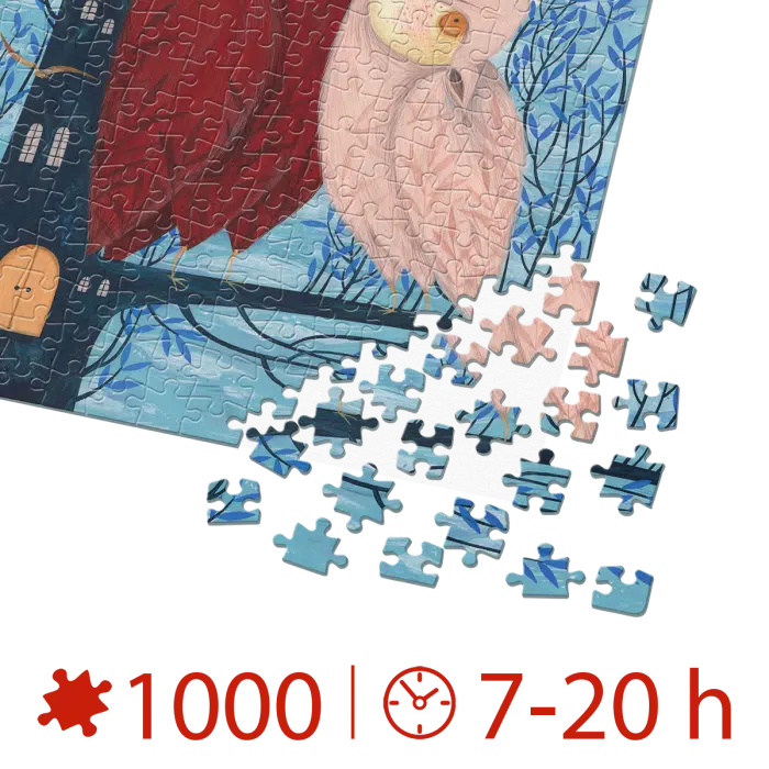 Puzzle adulți 1000 piese Kürti Andrea - Owl Tales / Bufnițe-35039