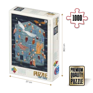 Puzzle adulți 1000 piese Kürti Andrea - Owl Tales 2 / Bufnițe-0