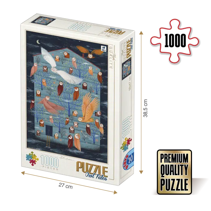 Puzzle adulți 1000 piese Kürti Andrea - Owl Tales 2 / Bufnițe-0