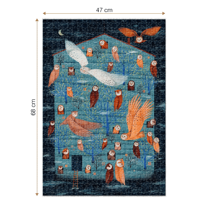 Puzzle adulți 1000 piese Kürti Andrea - Owl Tales 2 / Bufnițe-35048
