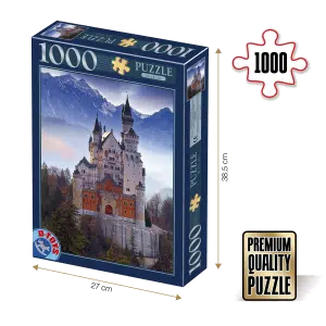 Puzzle adulți 1000 piese Peisaje de zi - Castelul Neuschwanstein, Germania-0