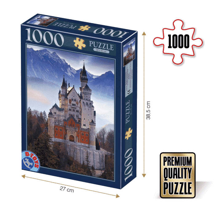 Puzzle adulți 1000 piese Peisaje de zi - Castelul Neuschwanstein, Germania-0