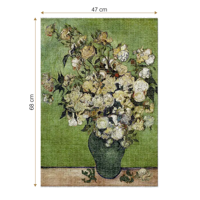 Puzzle adulti 1000 piese Vincent Van Gogh - Pink Roses in a Vase -34470