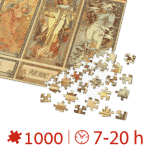 Puzzle adulți Alphonse Mucha - Seasons 2/Anotimpuri - 1000 piese-34289