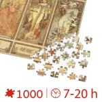 Puzzle adulți Alphonse Mucha - Seasons 2/Anotimpuri - 1000 piese-34289