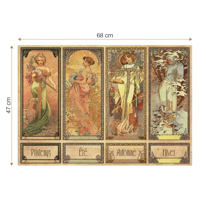 Puzzle adulți Alphonse Mucha - Seasons 2/Anotimpuri - 1000 piese-34290