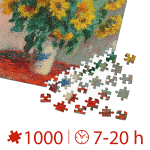 Puzzle adulti 1000 piese Claude Monet - Bouquet of Sunflowers-34667